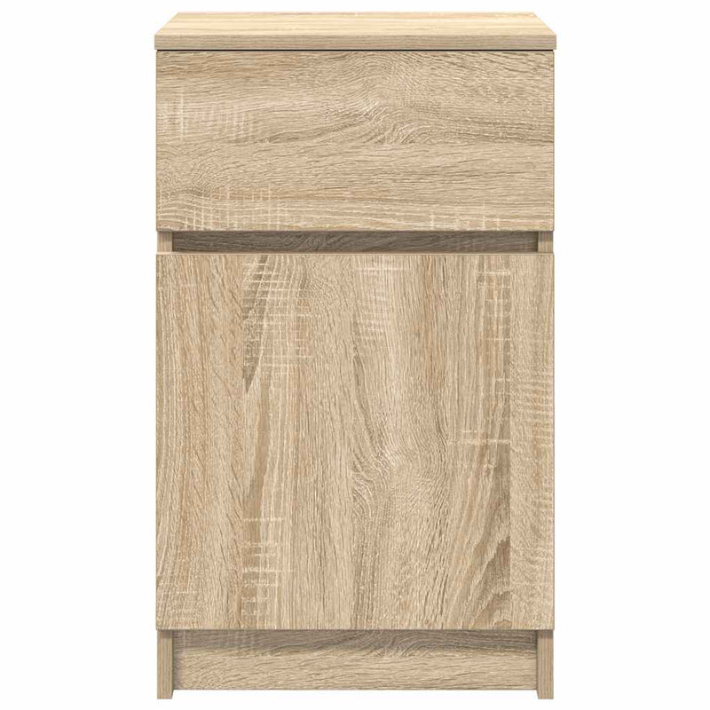 vidaXL 2 db sonoma tölgy színű szerelt fa éjjeliszekrény 39x35x65 cm