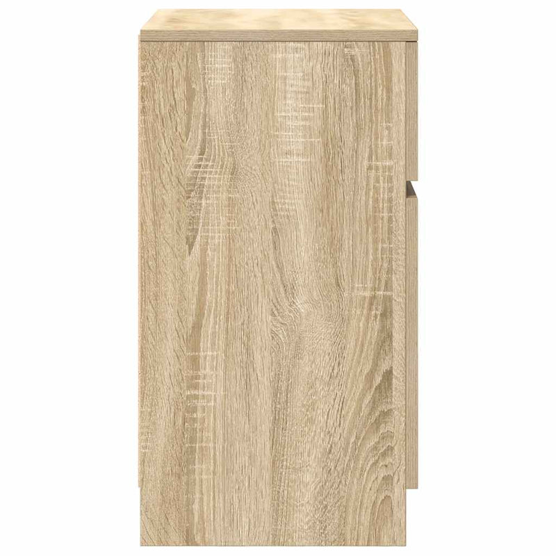 vidaXL 2 db sonoma tölgy színű szerelt fa éjjeliszekrény 39x35x65 cm