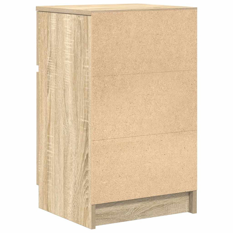 vidaXL 2 db sonoma tölgy színű szerelt fa éjjeliszekrény 39x35x65 cm
