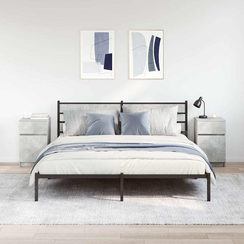 vidaXL 2 db betonszürke szerelt fa éjjeliszekrény 39x35x65 cm