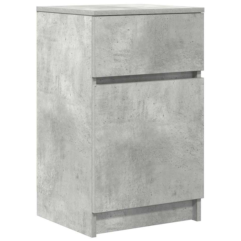 vidaXL 2 db betonszürke szerelt fa éjjeliszekrény 39x35x65 cm