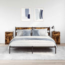 vidaXL 2 db füstös tölgy színű szerelt fa éjjeliszekrény 39x35x65 cm