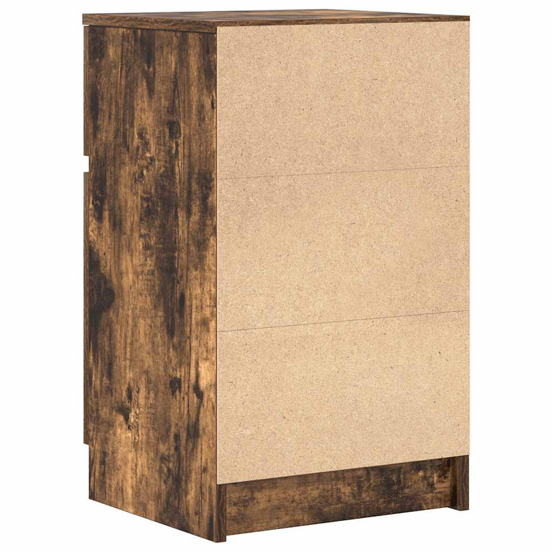 vidaXL 2 db füstös tölgy színű szerelt fa éjjeliszekrény 39x35x65 cm