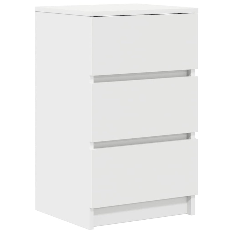 vidaXL 2 db fehér éjjeliszekrények 3 fiókkal 39x35x65 cm