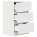 vidaXL 2 db fehér éjjeliszekrények 3 fiókkal 39x35x65 cm