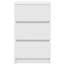 vidaXL 2 db fehér éjjeliszekrények 3 fiókkal 39x35x65 cm