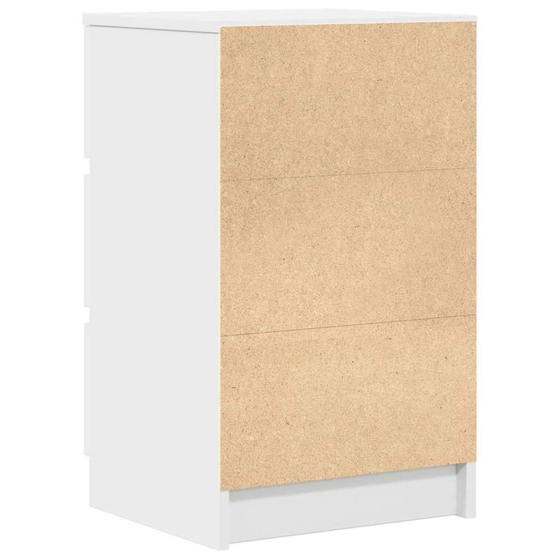 vidaXL 2 db fehér éjjeliszekrények 3 fiókkal 39x35x65 cm