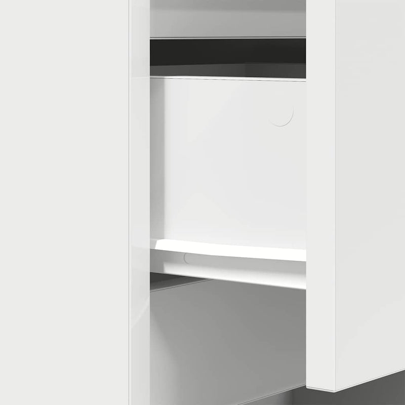 vidaXL 2 db fehér éjjeliszekrények 3 fiókkal 39x35x65 cm