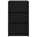 vidaXL fekete éjjeliszekrény 3 fiókkal 39x35x65 cm