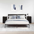 vidaXL 2 db fekete éjjeliszekrények 3 fiókkal 39x35x65 cm