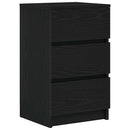 vidaXL 2 db fekete éjjeliszekrények 3 fiókkal 39x35x65 cm