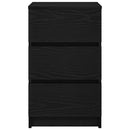 vidaXL 2 db fekete éjjeliszekrények 3 fiókkal 39x35x65 cm