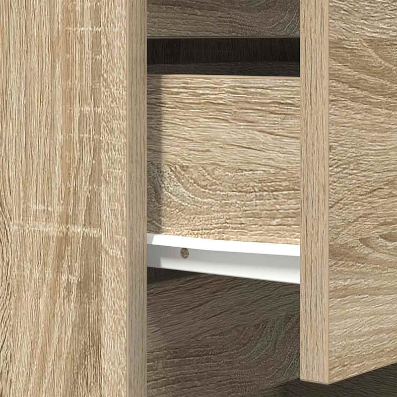 vidaXL 2 db sonoma tölgy éjjeliszekrények 3 fiókkal 39x35x65 cm