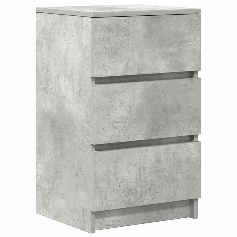 vidaXL betonszürke éjjeliszekrény 3 fiókos 39x35x65 cm