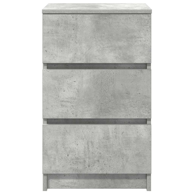 vidaXL betonszürke éjjeliszekrény 3 fiókos 39x35x65 cm