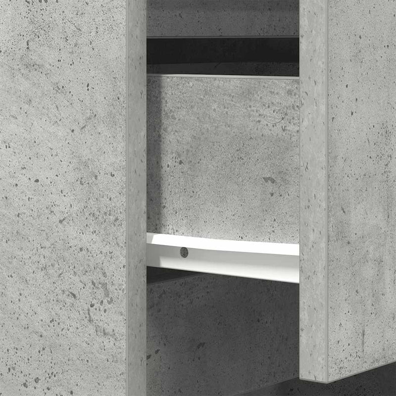 vidaXL betonszürke éjjeliszekrény 3 fiókos 39x35x65 cm