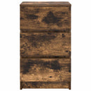 vidaXL füstölt tölgy éjjeliszekrény 3 fiókkal 39x35x65 cm