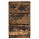 vidaXL 2 db füstölt tölgy éjjeliszekrények 3 fiókkal 39x35x65 cm