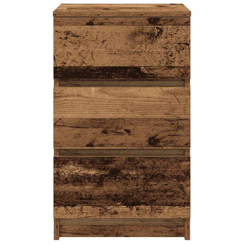 vidaXL antik fa éjjeliszekrény 3 fiókkal 39x35x65 cm