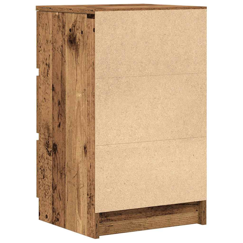 vidaXL antik fa éjjeliszekrény 3 fiókkal 39x35x65 cm