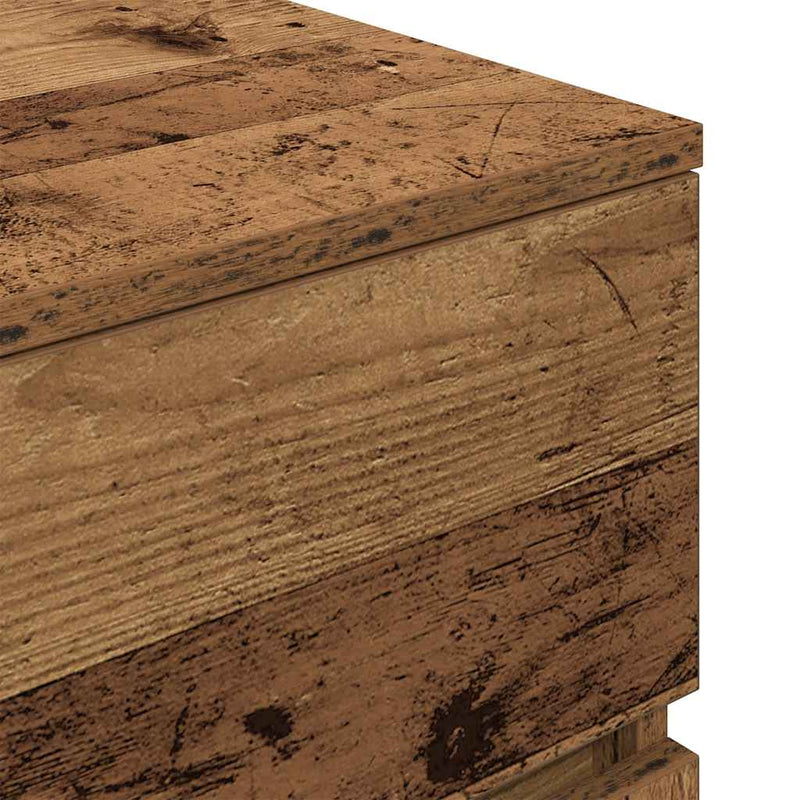 vidaXL 2 db antik fa éjjeliszekrények 3 fiókkal 39x35x65 cm