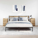 vidaXL 2 db kézműves tölgy éjjeliszekrények 3 fiókkal 39x35x65 cm