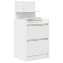 vidaXL 2 db fehér éjjeliszekrények 2 fiókkal 38x34x80 cm