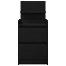 vidaXL 2 db fekete éjjeliszekrények 2 fiókkal 38x34x80 cm