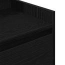 vidaXL 2 db fekete éjjeliszekrények 2 fiókkal 38x34x80 cm