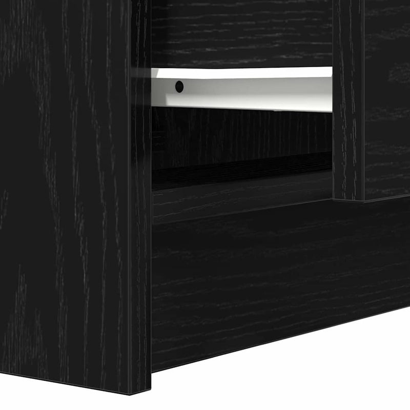 vidaXL 2 db fekete éjjeliszekrények 2 fiókkal 38x34x80 cm
