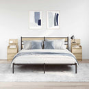 vidaXL 2 db sonoma tölgy színű éjjeliszekrények 2 fiókkal 38x34x80 cm