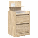 vidaXL 2 db sonoma tölgy színű éjjeliszekrények 2 fiókkal 38x34x80 cm