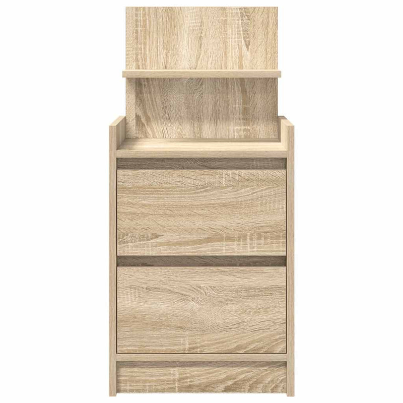 vidaXL 2 db sonoma tölgy színű éjjeliszekrények 2 fiókkal 38x34x80 cm