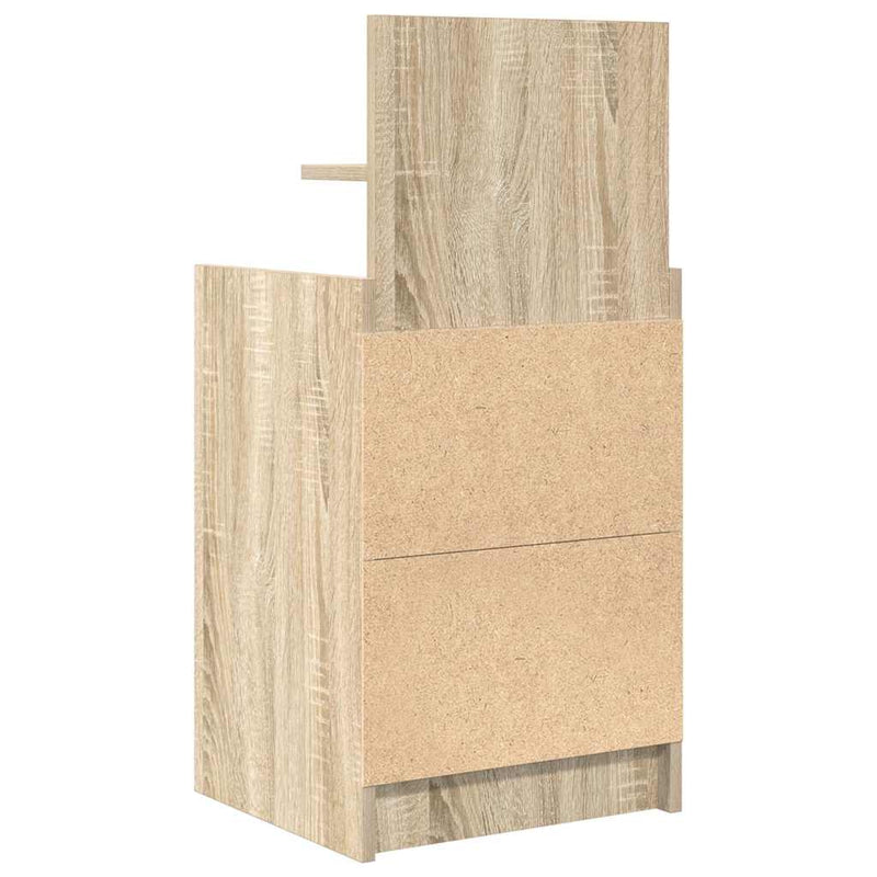 vidaXL 2 db sonoma tölgy színű éjjeliszekrények 2 fiókkal 38x34x80 cm