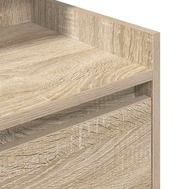 vidaXL 2 db sonoma tölgy színű éjjeliszekrények 2 fiókkal 38x34x80 cm