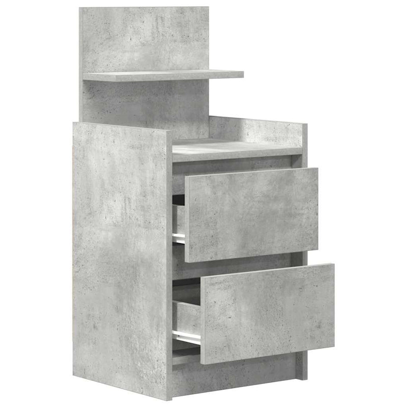 vidaXL betonszürke éjjeliszekrény 2 fiókkal 38x34x80 cm