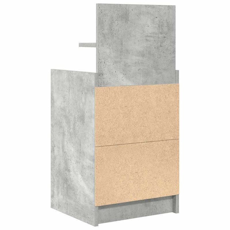 vidaXL betonszürke éjjeliszekrény 2 fiókkal 38x34x80 cm