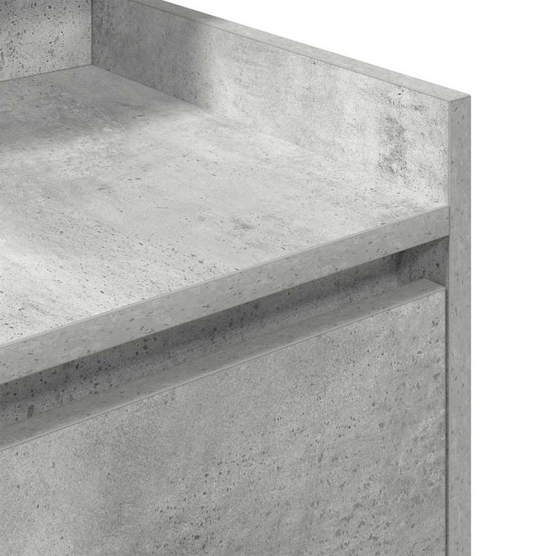 vidaXL betonszürke éjjeliszekrény 2 fiókkal 38x34x80 cm