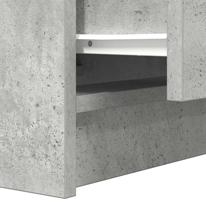 vidaXL betonszürke éjjeliszekrény 2 fiókkal 38x34x80 cm