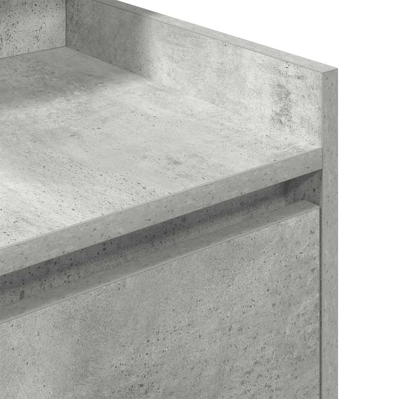 vidaXL 2 db betonszürke éjjeliszekrények 2 fiókkal 38x34x80 cm