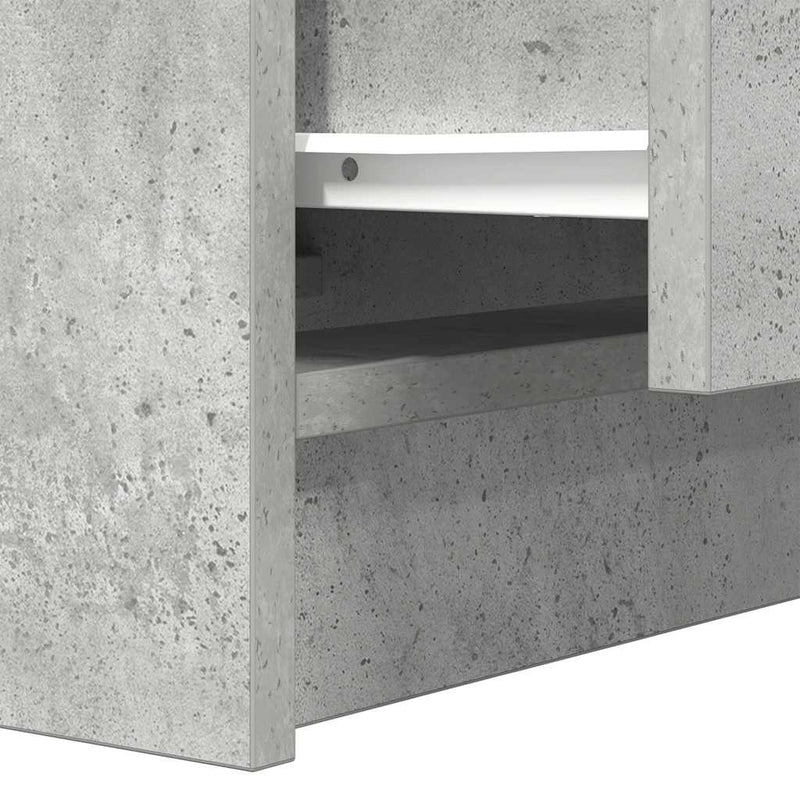 vidaXL 2 db betonszürke éjjeliszekrények 2 fiókkal 38x34x80 cm