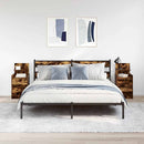 vidaXL 2 db füstös tölgy színű éjjeliszekrények 2 fiókkal 38x34x80 cm