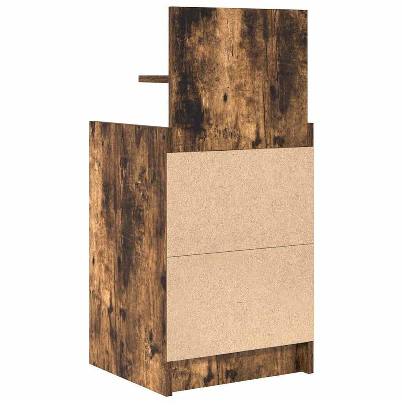 vidaXL 2 db füstös tölgy színű éjjeliszekrények 2 fiókkal 38x34x80 cm