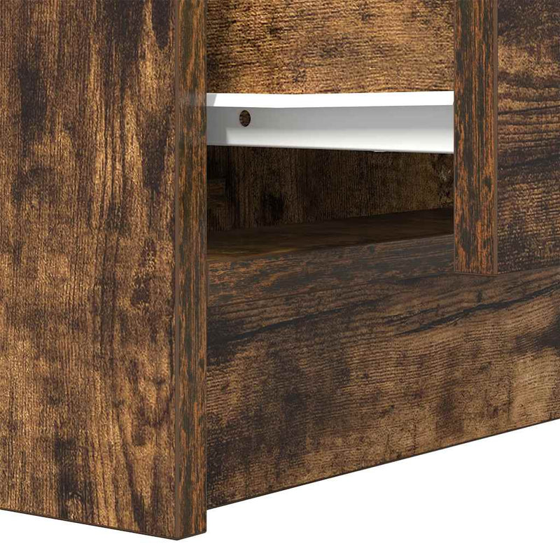 vidaXL 2 db füstös tölgy színű éjjeliszekrények 2 fiókkal 38x34x80 cm