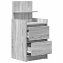 vidaXL 2 db szürke sonoma színű éjjeliszekrények 2 fiókkal 38x34x80 cm