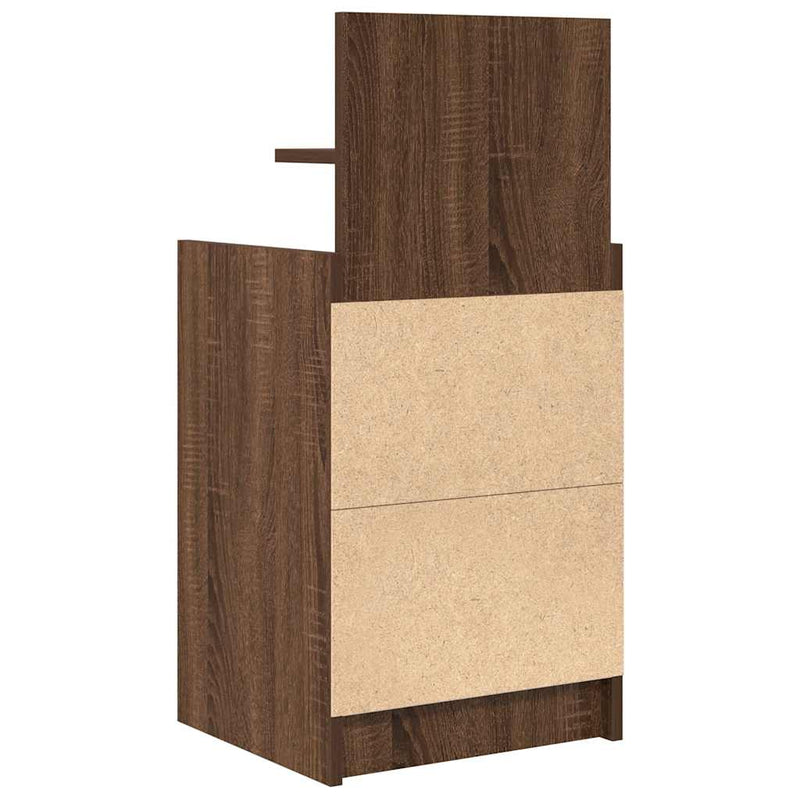 vidaXL 2 db barna tölgy éjjeliszekrények 2 fiókkal 38x34x80 cm