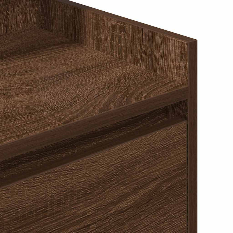 vidaXL 2 db barna tölgy éjjeliszekrények 2 fiókkal 38x34x80 cm