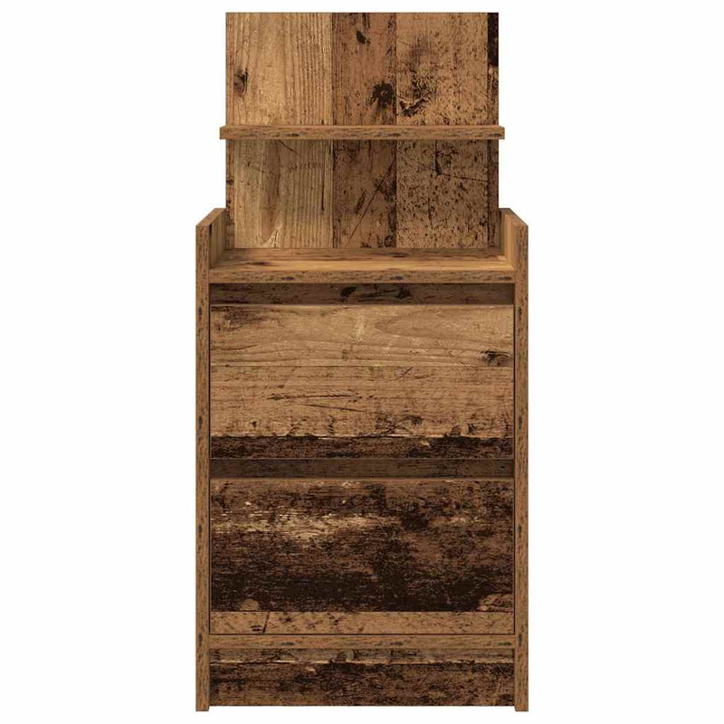 vidaXL antik fa színű éjjeliszekrény 2 fiókkal 38x34x80 cm