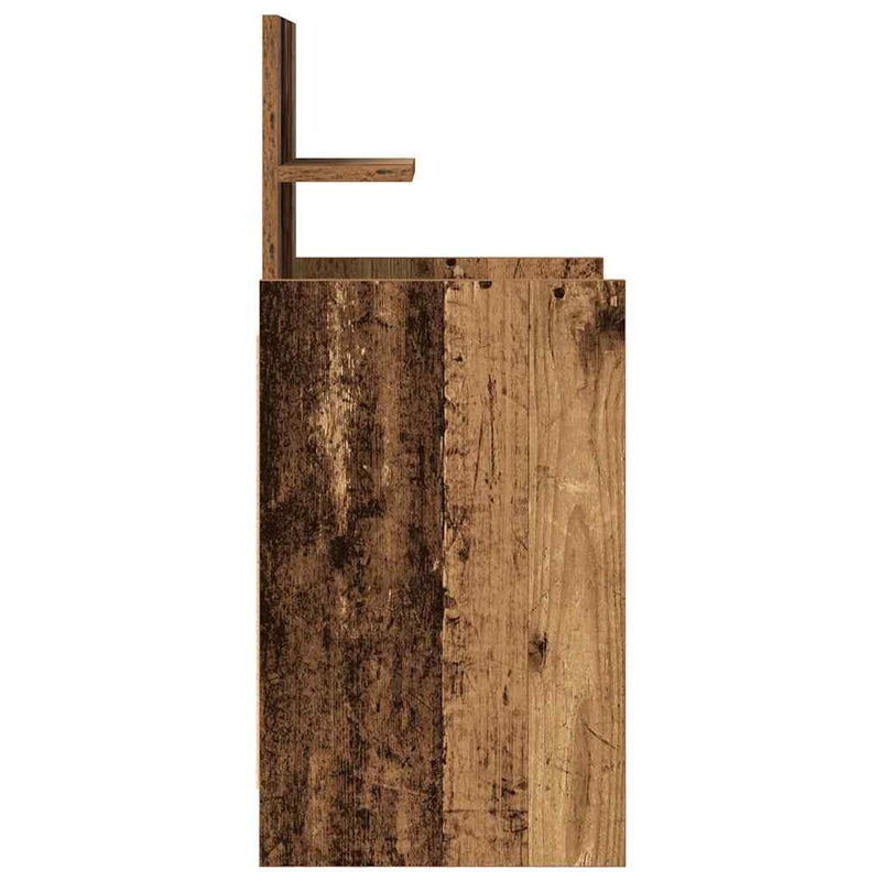 vidaXL antik fa színű éjjeliszekrény 2 fiókkal 38x34x80 cm