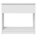 vidaXL fehér konzolasztal fiókokkal 85,5x38,5x74,5 cm